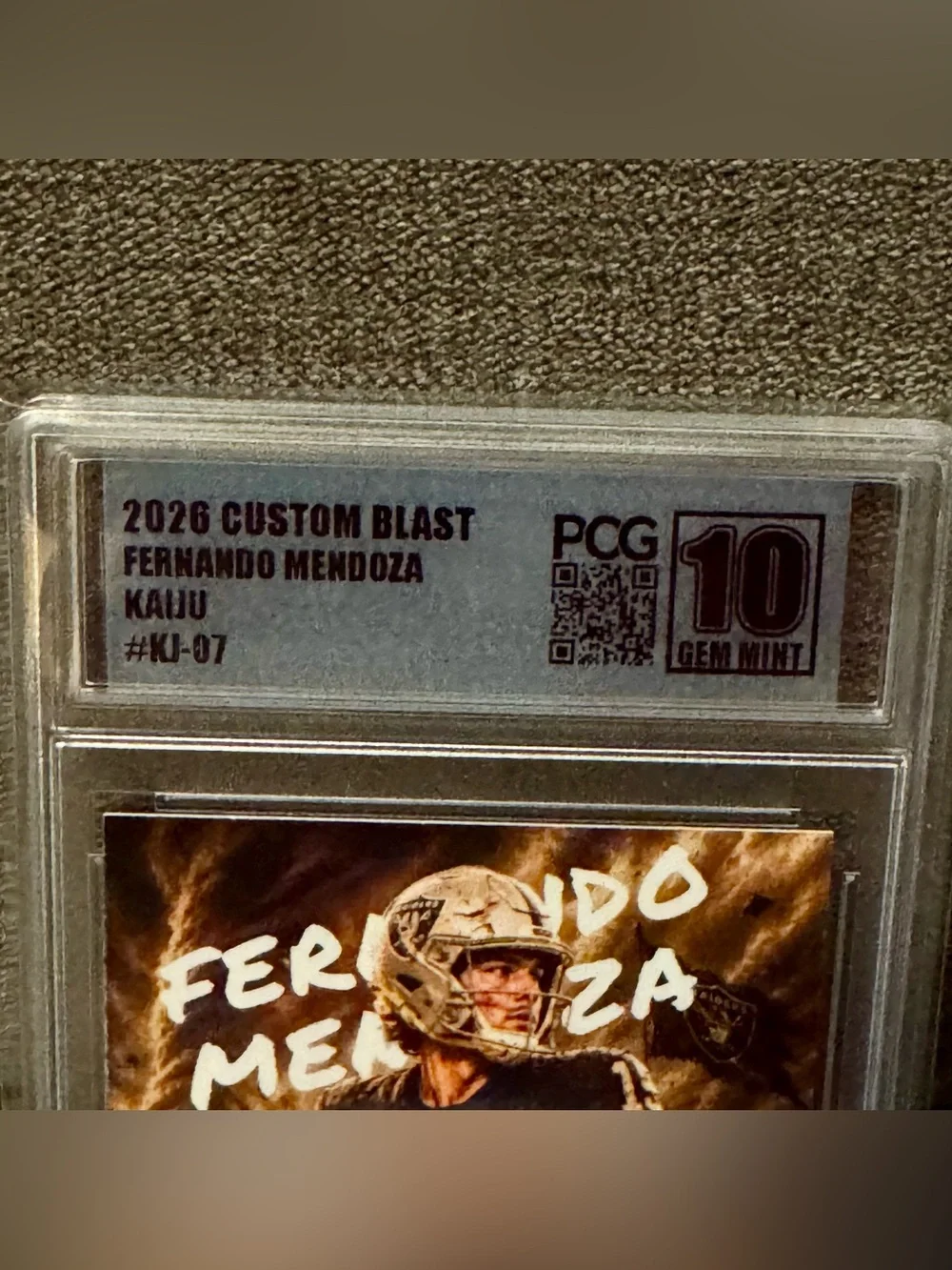 Fernando Mendoza - 2026 Custom Blast Kaiju #KJ-07 PCG 10 Gem Mint